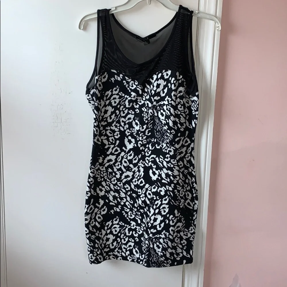 Forever 21 leopard mesh dress